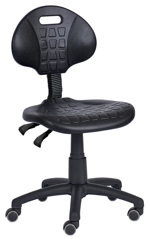 PUR 01 K židle provozní, kříž nylon, bez područek, kolečka na tvrdé podlahy